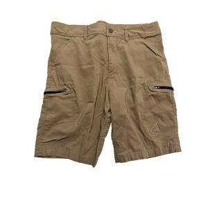 Gerry Cargo Shorts Mens 36 Beige 11 Inseam Stretch Zip Pockets Lightweight